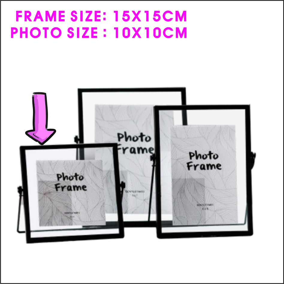Metal Photo Frame /Black Gold Glass Picture Frames Decor Wedding Baby Flower Christmas Gift Giveaway