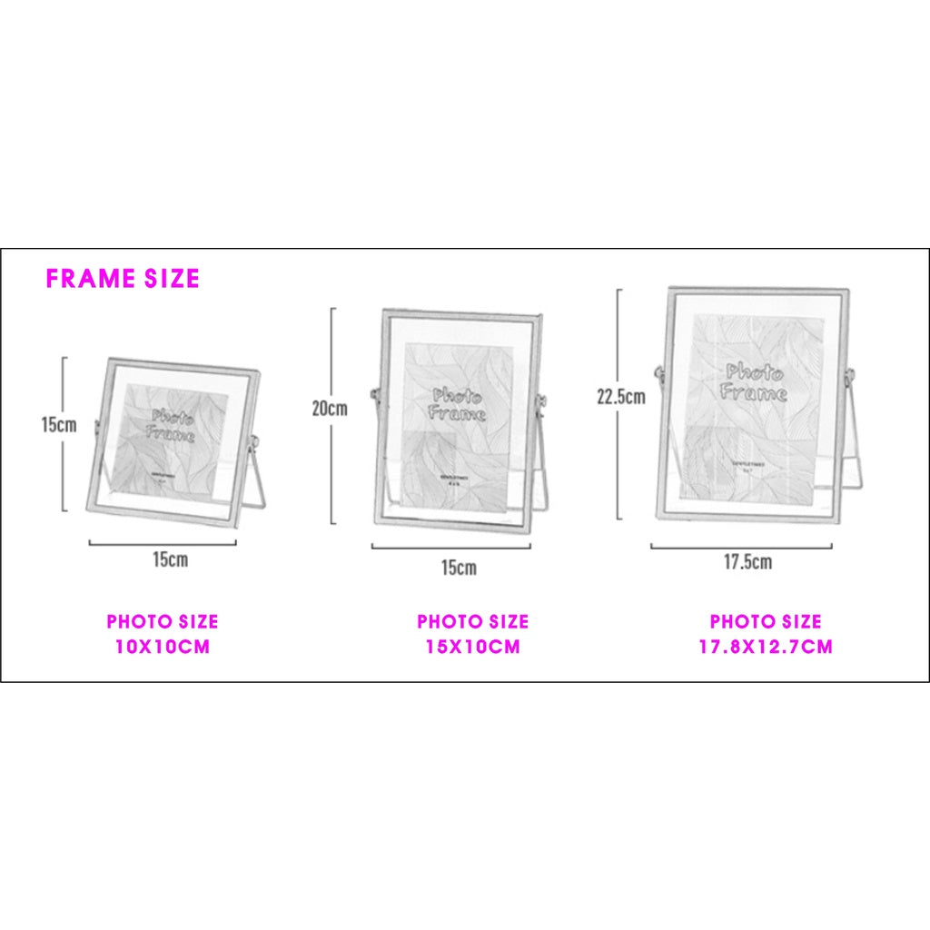 Metal Photo Frame /Black Gold Glass Picture Frames Decor Wedding Baby Flower Christmas Gift Giveaway