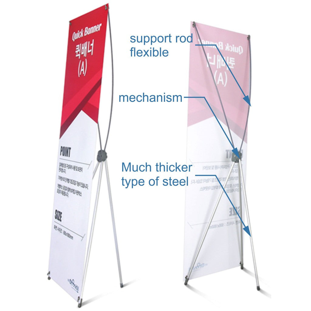 High Quality X Banner Stand 2x6 Ft Standee Tarp Tarpaulin Decor Display Signage Sign Birthday Party