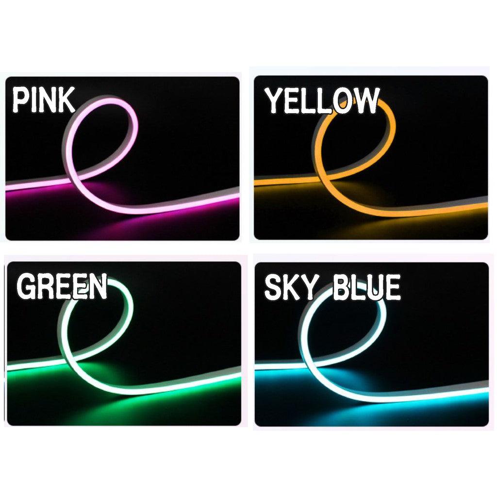 Neon LED Tube (AC 220V, per Meter) / Waterproof Flex Lights Strip / White Red Blue Pink Green Yellow