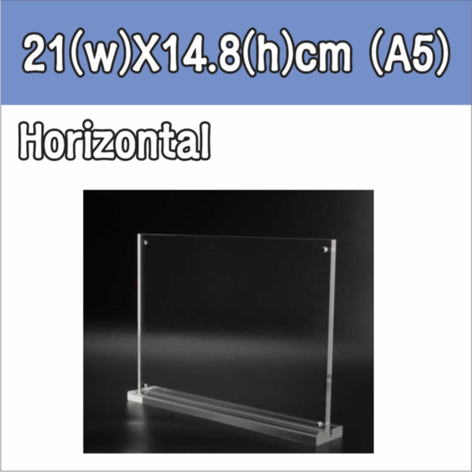 3mm Clear Acrylic Table Stand / Strong magnetic / Menu Paper Holder Promo Card Photo Frame Standee