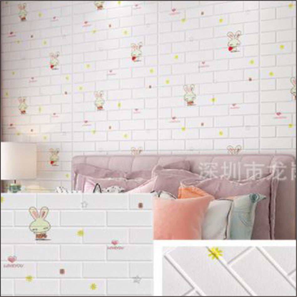 Wall Bricks Sticker Home Living Decor Kids Room Wallpaper Adhesive Self Interior 3D foam Background