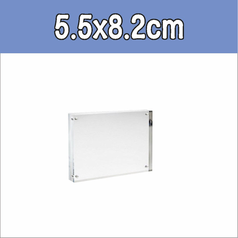 10mm Clear Acrylic Photo Frame 1/ Strong magnet Card Holder Picture Stand Transparent Christmas gift