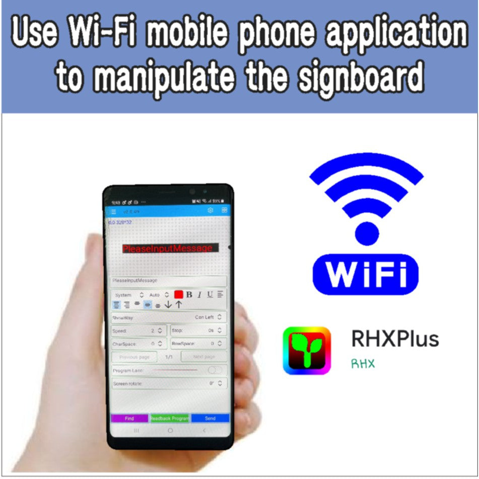 LED Digital Programmable Signage RGB Full Color / Display Screen Store Office Bus Sign Signboard Ad
