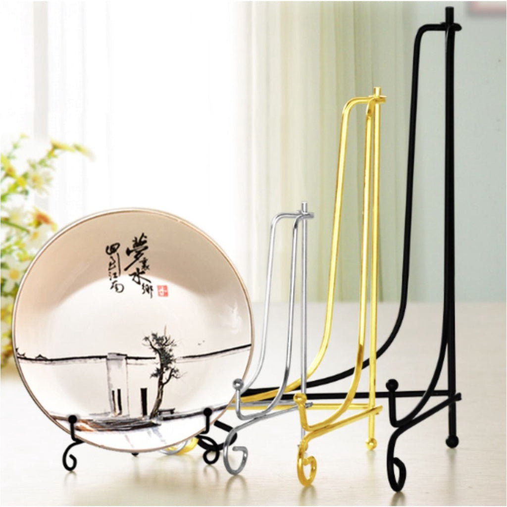 Metal Photo Frame Stand / Pedestal Picture Holder Art Acrylic Display Decor Dish Plate Rack Wedding