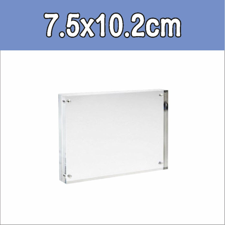 10mm Clear Acrylic Photo Frame 1/ Strong magnet Card Holder Picture Stand Transparent Christmas gift