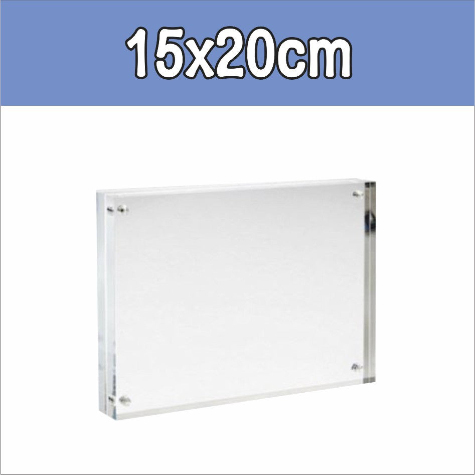 10mm Clear Acrylic Photo Frame 1/ Strong magnet Card Holder Picture Stand Transparent Christmas gift