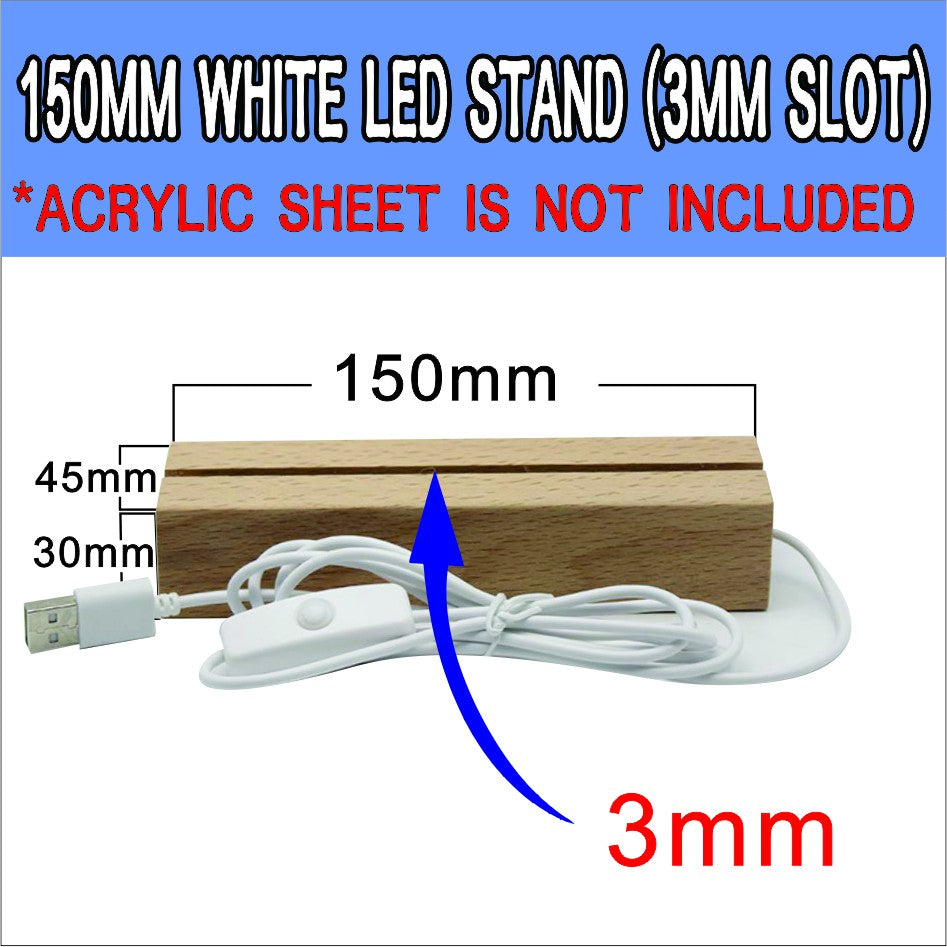 Wooden Led Light Base Stand / White Warm RGB Night Lamp Home Decor Acrylic Christmas Gift Giveaways