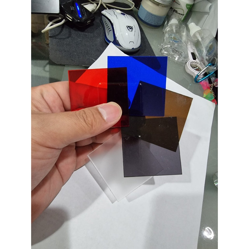 Transparent "RED" Acrylic Sheet Pre Cut & Customized Size1/ Sheets Plastic Glass Plexiglass Colorful