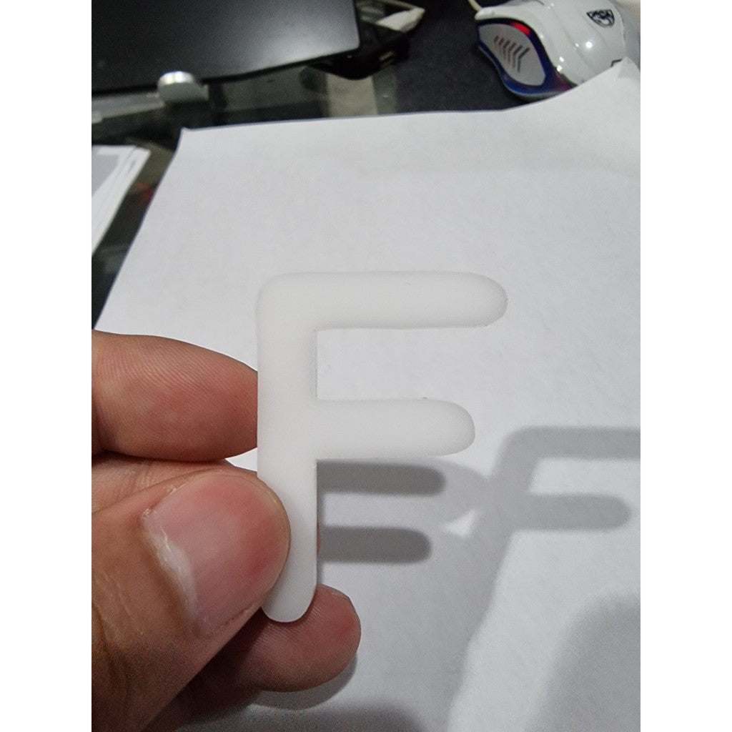 (8/9/10" H) Acrylic Letter Laser Cut / Alphabet Number Clear Transparent Black White Color Signage