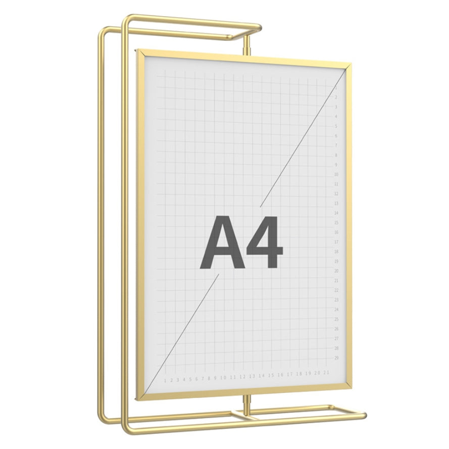 Rotatable Metal Photo Frame / Menu Counter Table Stand Wedding Poster Picture Promo Display Kpop