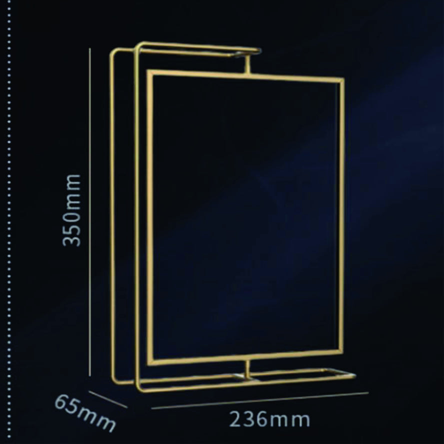 Rotatable Metal Photo Frame / Menu Counter Table Stand Wedding Poster Picture Promo Display Kpop