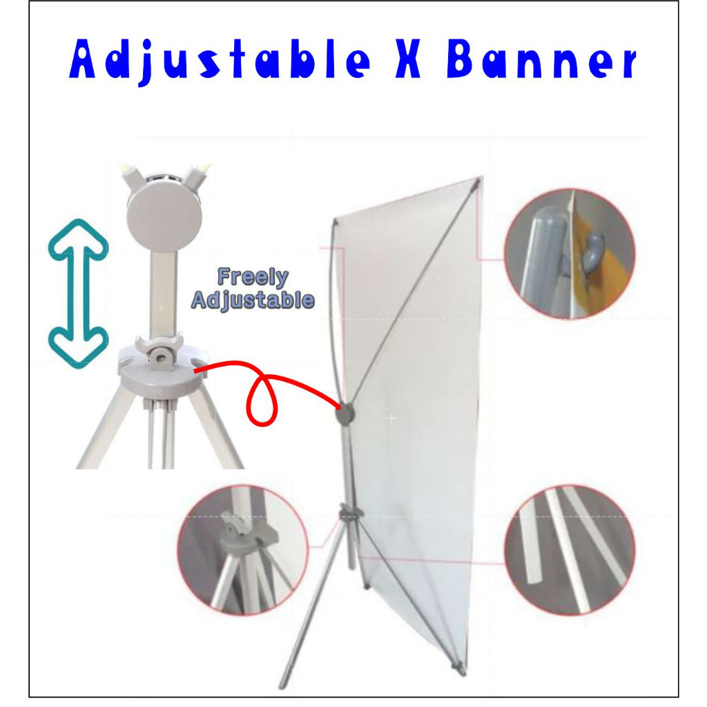 Korean X Banner Stand / Tarpaulin Stand Tarpaulin Standee Tarp Stand Display Stand 60x160 & 80x180cm