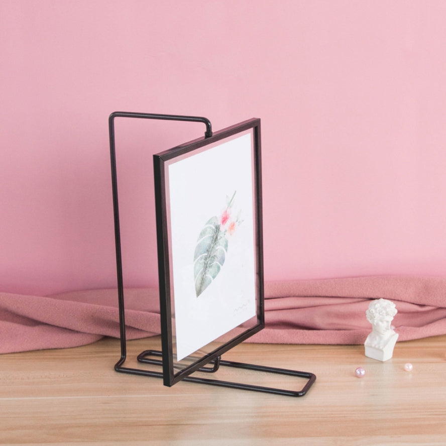 Rotatable Metal Photo Frame / Menu Counter Table Stand Wedding Poster Picture Promo Display Kpop