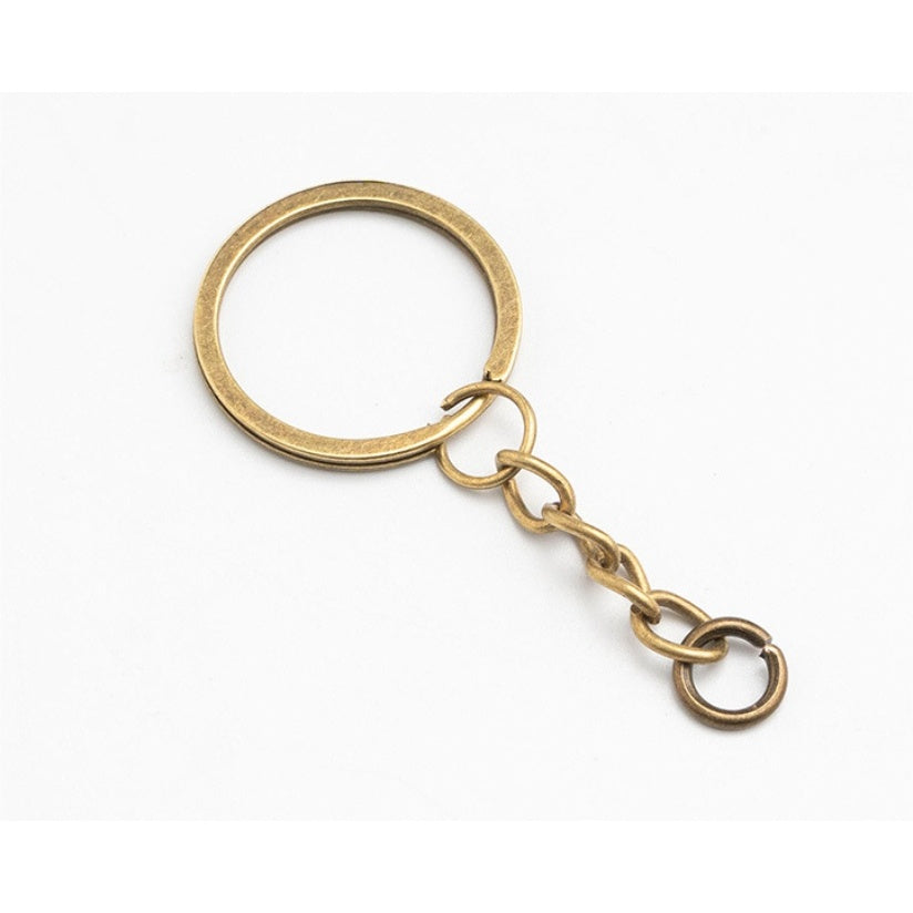 10PCS Key Chain Split Ring B / Metal Blank DIY Keychain Keyring Key Holder Silver Gold Black Jewelry