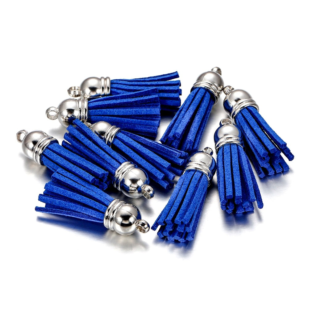 10PCS Leather Tassel Accessories for Key Chain / Jewelry Pendants Charm Key Ring Earrings Necklace