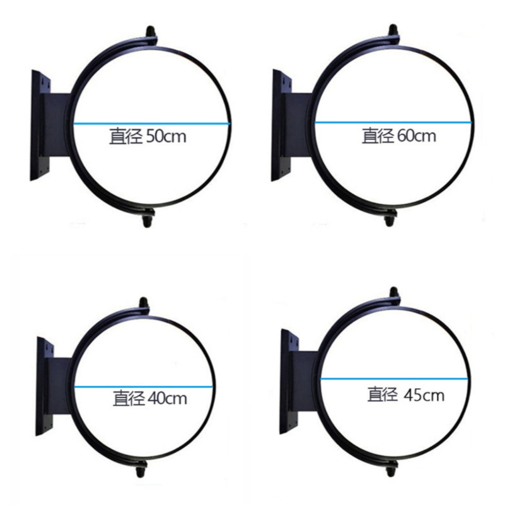 360 Rotating Round LED Signage / Light Box Outdoor Acrylic Double Sign Restaurant Shop Store Logo AD