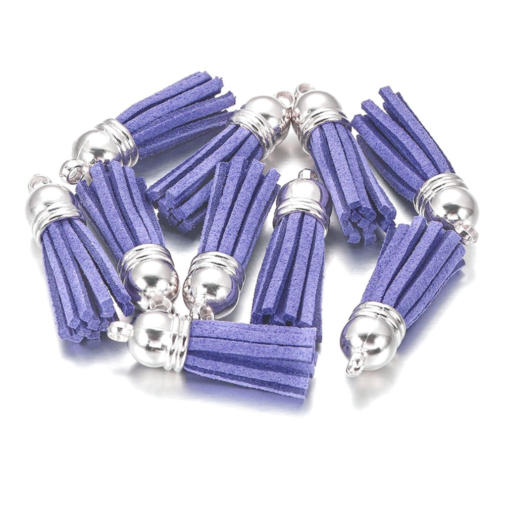 10PCS Leather Tassel Accessories for Key Chain / Jewelry Pendants Charm Key Ring Earrings Necklace