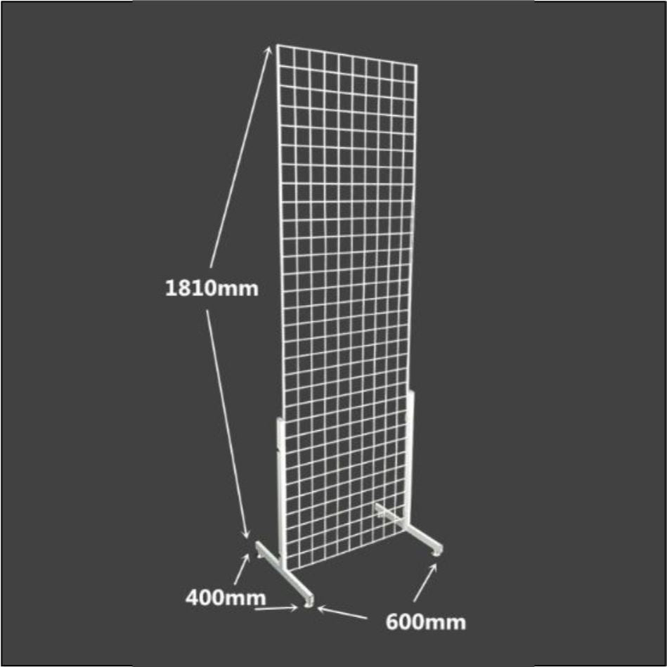Metal Grid Display Rack / Jewelry Mobile Accessories Market Store Wire Mesh Shelf Decor Frame