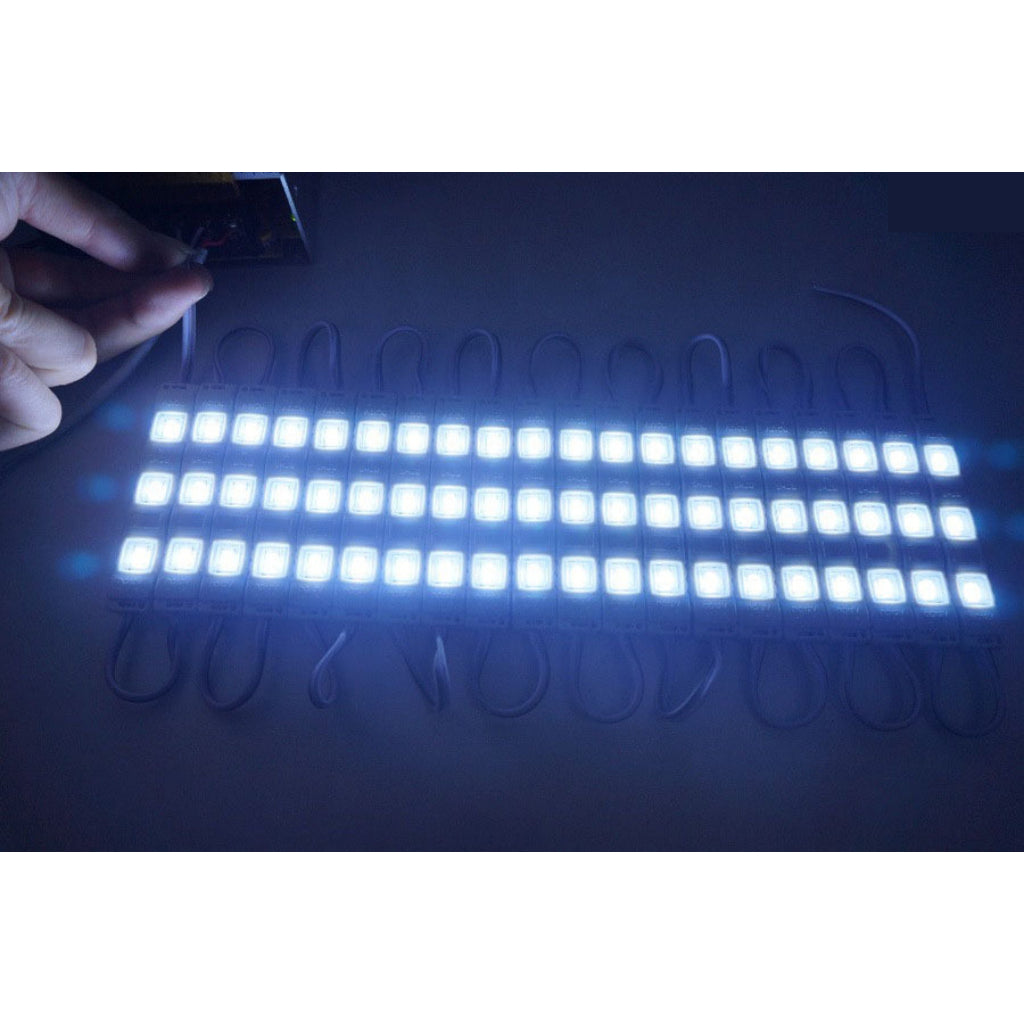 #1) 20pcs 7612 LED Module 1.2W / DC 12V Knight Motorcycle Part Car 3Led Decorative Lights Waterproof