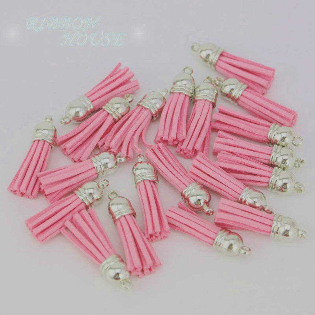 10PCS Leather Tassel Accessories for Key Chain / Jewelry Pendants Charm Key Ring Earrings Necklace
