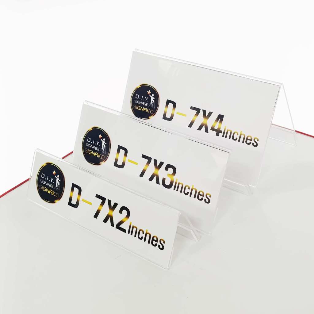 Clear Acrylic Double Sided Stand / TENT Table Name Sign Holder A type Office Desk Name Plate Display