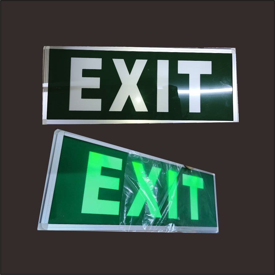 Exit LED Light Sign Office Construction Restaurant Shop Store Building Signage Emergency Fire Safety