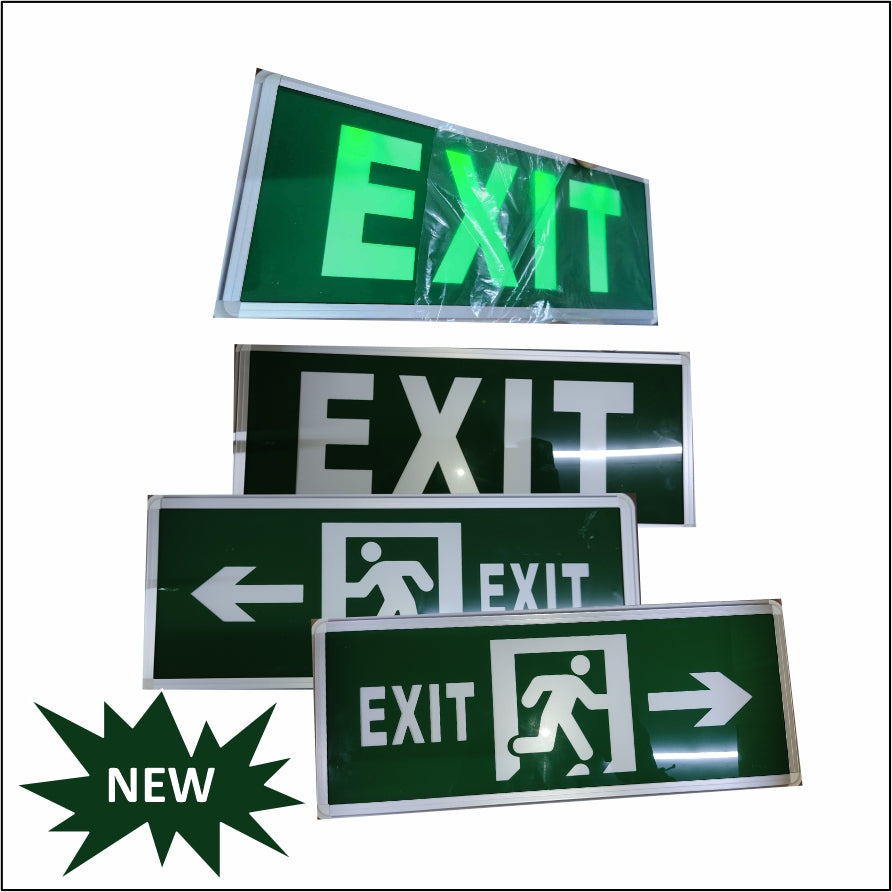Exit LED Light Sign Office Construction Restaurant Shop Store Building Signage Emergency Fire Safety