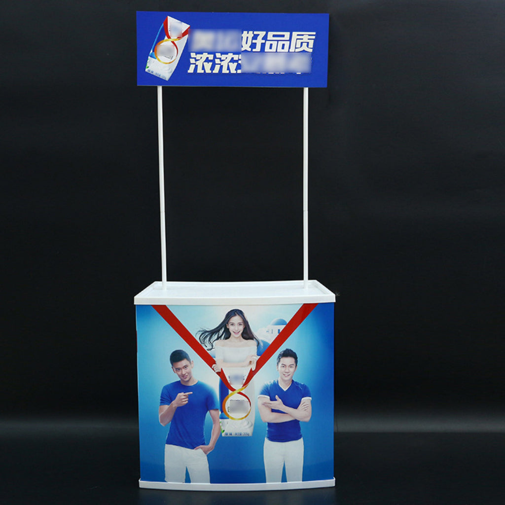 PVC Promotional Booth / Portable Folding Table Detachable Assemble Collapsible Booth Event Printing