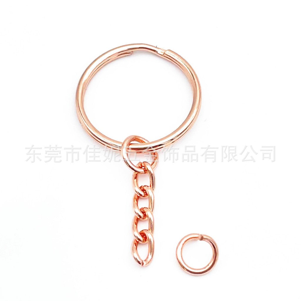 10PCS Key Chain Split Ring A / Metal Blank DIY Keychain Key Ring Key Holder Silver Gold Rose Jewelry
