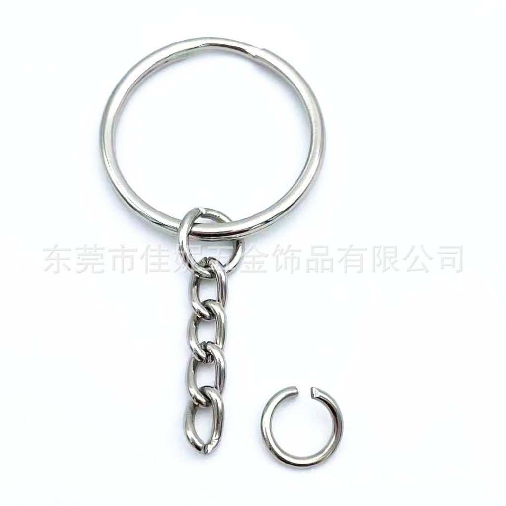 10PCS Key Chain Split Ring A / Metal Blank DIY Keychain Key Ring Key Holder Silver Gold Rose Jewelry