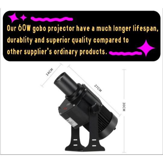 Gobo Logo Beam Projector Rotatable / 25w 60w Lens / Floor Wall Ceiling Project LED Lamps Lights Ad