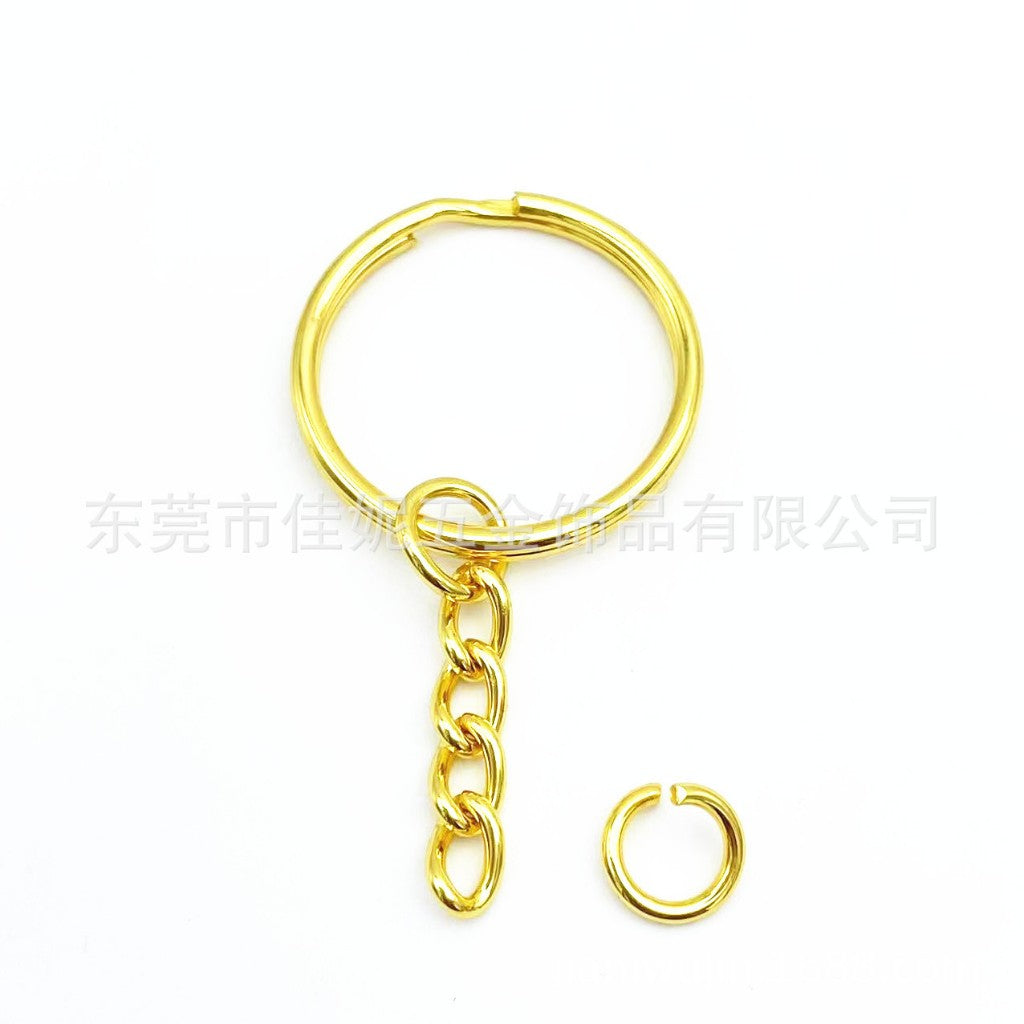 10PCS Key Chain Split Ring A / Metal Blank DIY Keychain Key Ring Key Holder Silver Gold Rose Jewelry