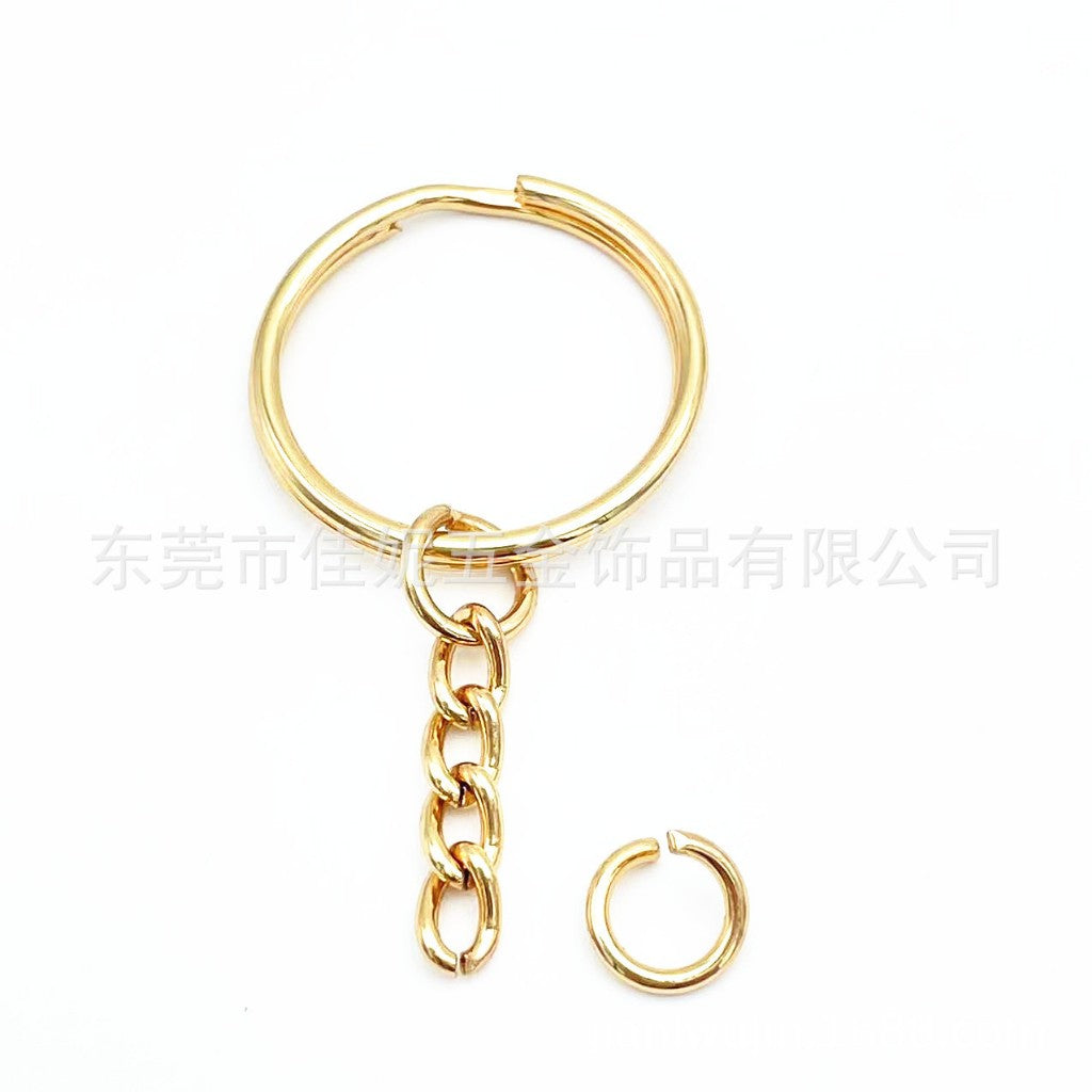 10PCS Key Chain Split Ring A / Metal Blank DIY Keychain Key Ring Key Holder Silver Gold Rose Jewelry