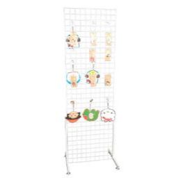 Metal Grid Display Rack / Jewelry Mobile Accessories Market Store Wire Mesh Shelf Decor Frame