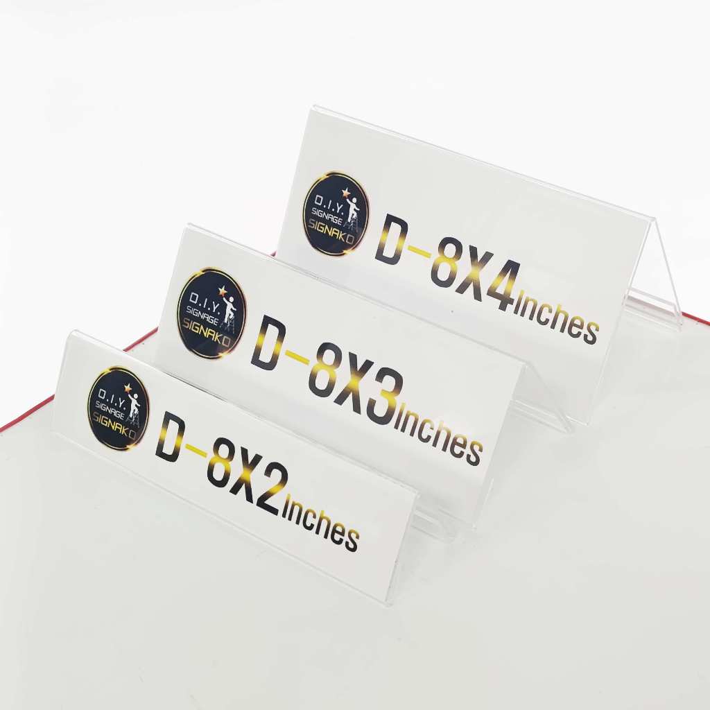 Clear Acrylic Double Sided Stand / TENT Table Name Sign Holder A type Office Desk Name Plate Display