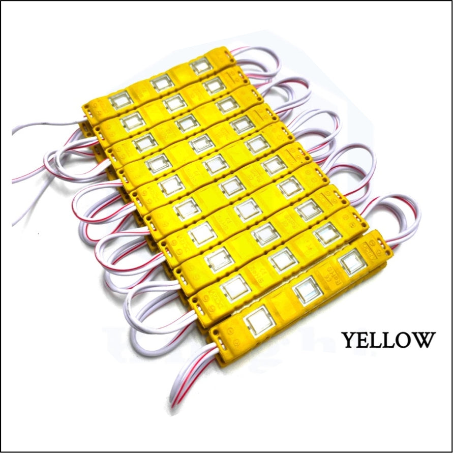 #1) 20pcs 7612 LED Module 1.2W / DC 12V Knight Motorcycle Part Car 3Led Decorative Lights Waterproof