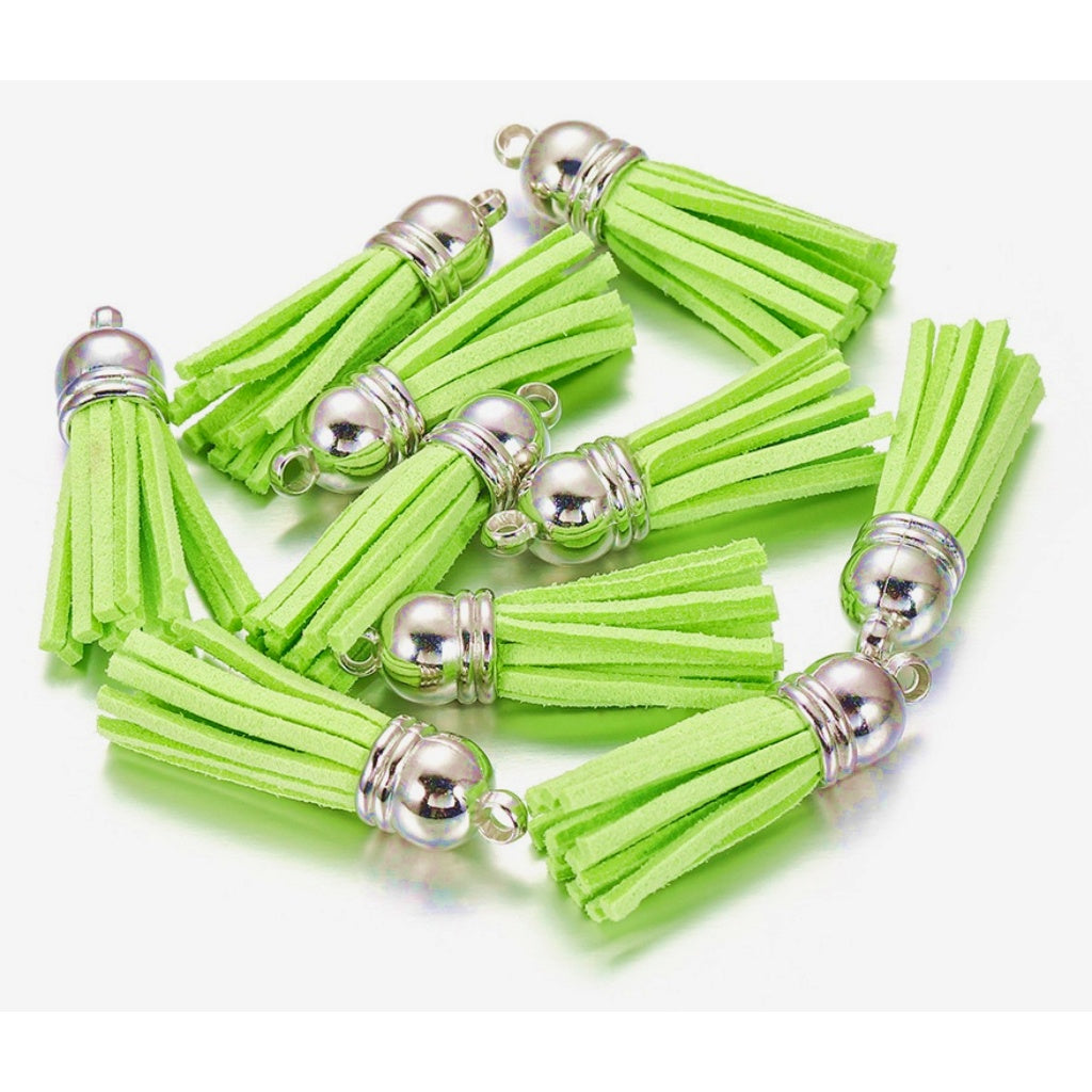10PCS Leather Tassel Accessories for Key Chain / Jewelry Pendants Charm Key Ring Earrings Necklace