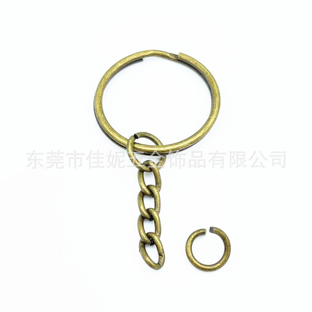 10PCS Key Chain Split Ring A / Metal Blank DIY Keychain Key Ring Key Holder Silver Gold Rose Jewelry
