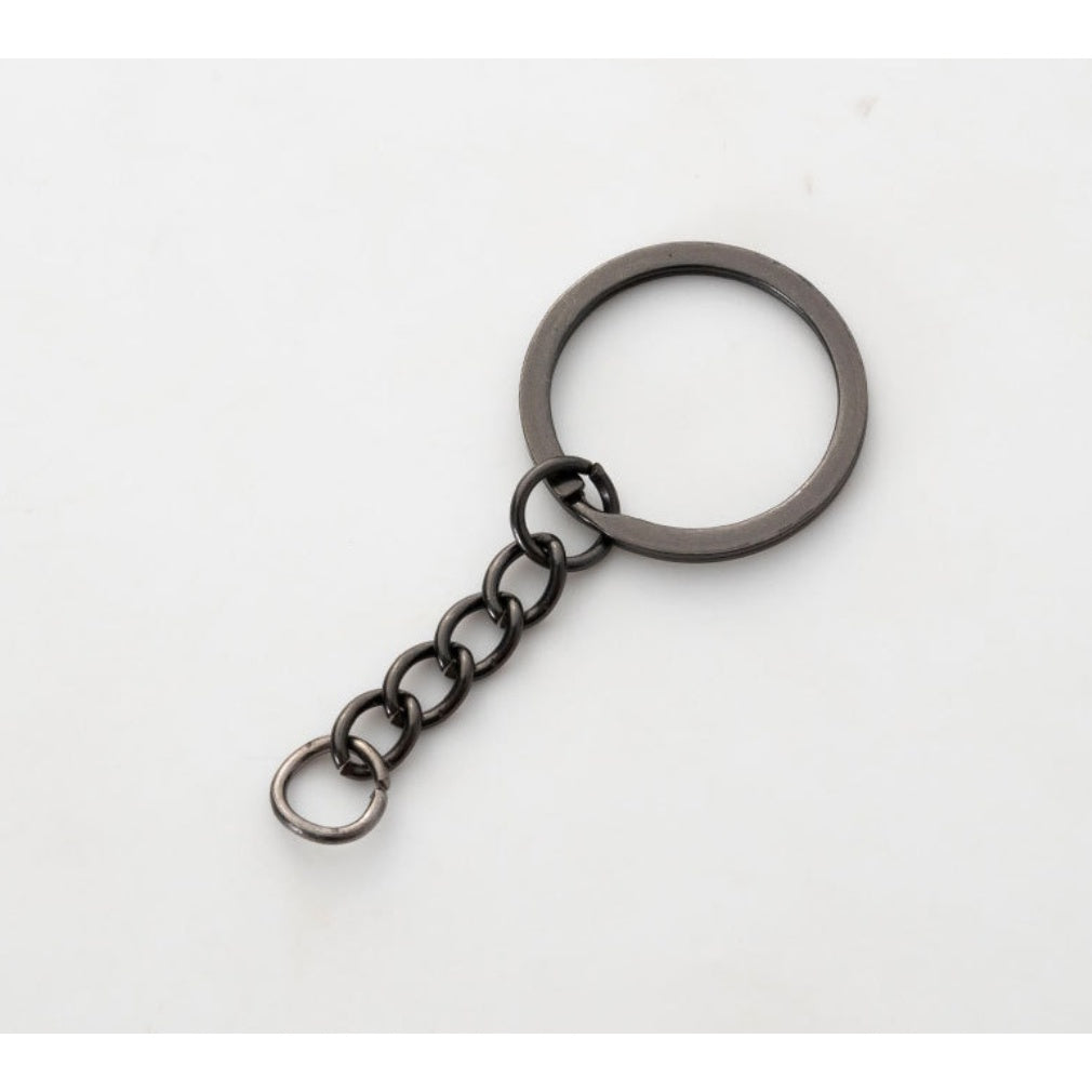 10PCS Key Chain Split Ring B / Metal Blank DIY Keychain Keyring Key Holder Silver Gold Black Jewelry