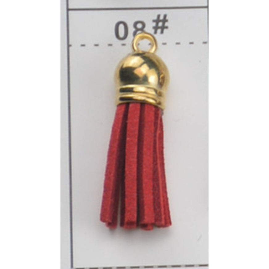 10PCS Leather Tassel Accessories for Key Chain / Jewelry Pendants Charm Key Ring Earrings Necklace