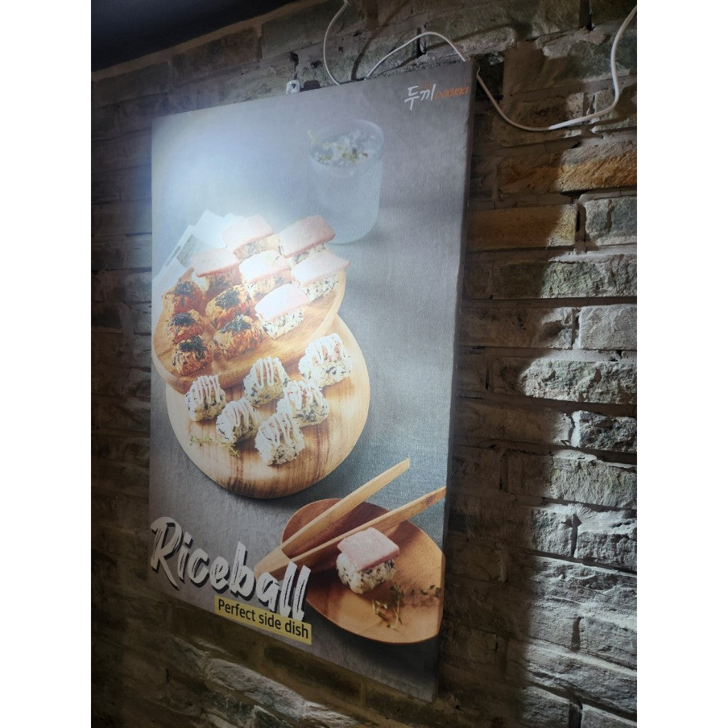 Personalized Canvas Printing with Wooden Frame / Customized Canvass Board Print Food Menu Restaurant