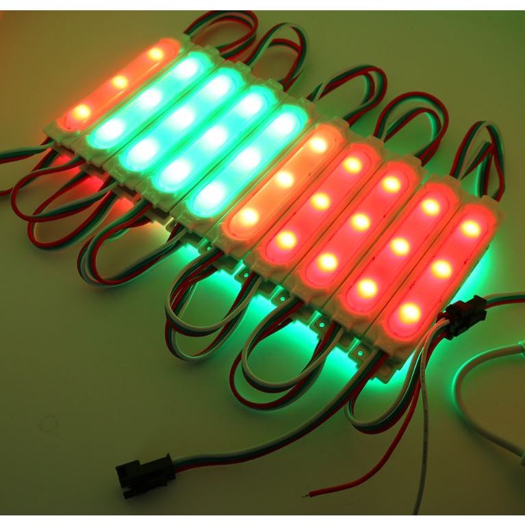 RGB 3) 20pcs 8518 Full Color FRGB Led Module Waterproof 3led / Strip 12V Dc Motor Signage Car Lamp