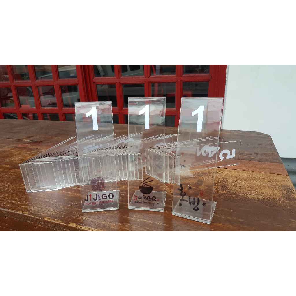 (5Pcs) Customized Table Number Acrylic Stand / Restaurant Cafe Bar Food Decor Waiting Number Standee