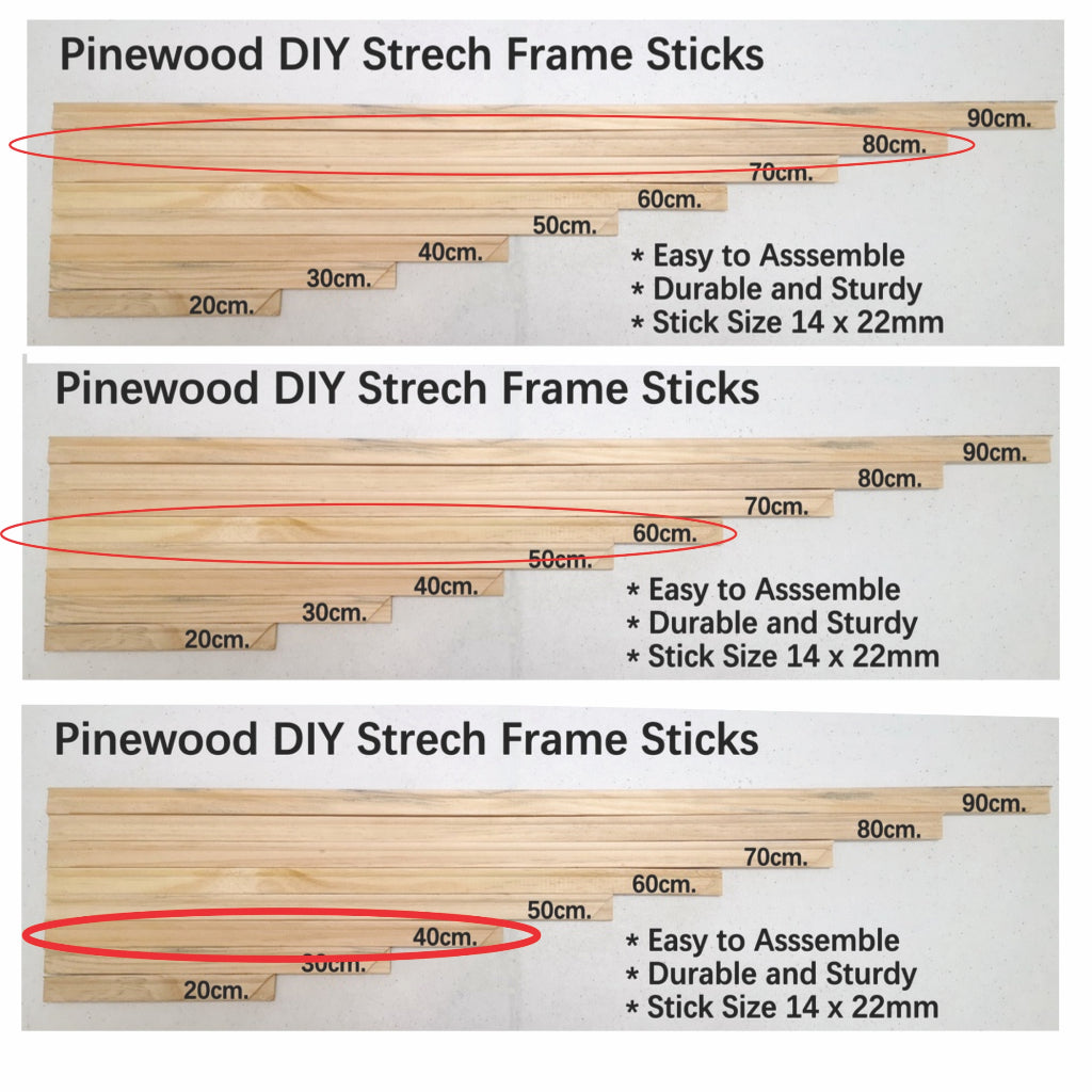 Wood Stick For Canvas / DIY ASSEMBLE STRETCH WOOD FRAME STICK DIY Paint Wall Art Canvass painting