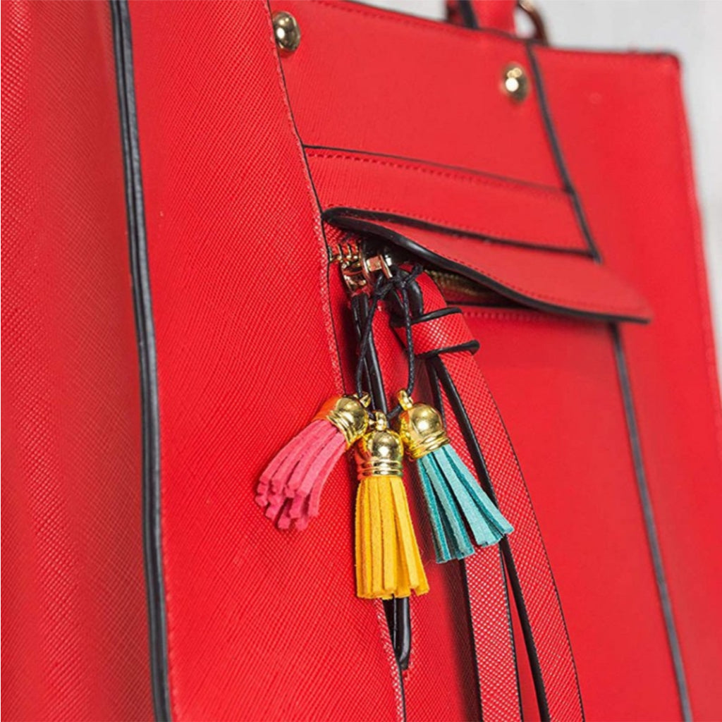 10PCS Leather Tassel Accessories for Key Chain / Jewelry Pendants Charm Key Ring Earrings Necklace