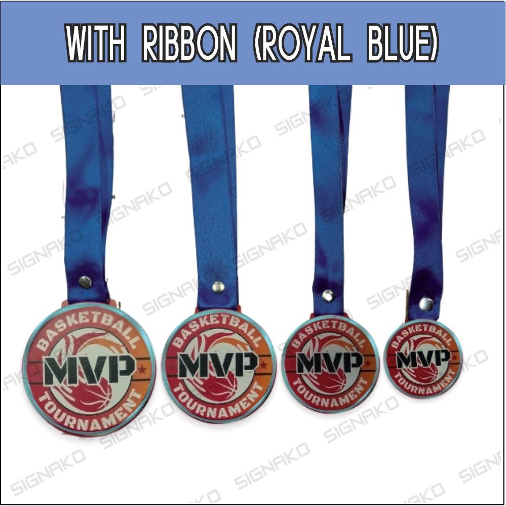 50Pcs) Customized Medal w/ UV Direct Print on 3mm Clear Acrylic w/ Ribbon Lace / Award Trophy Plaque