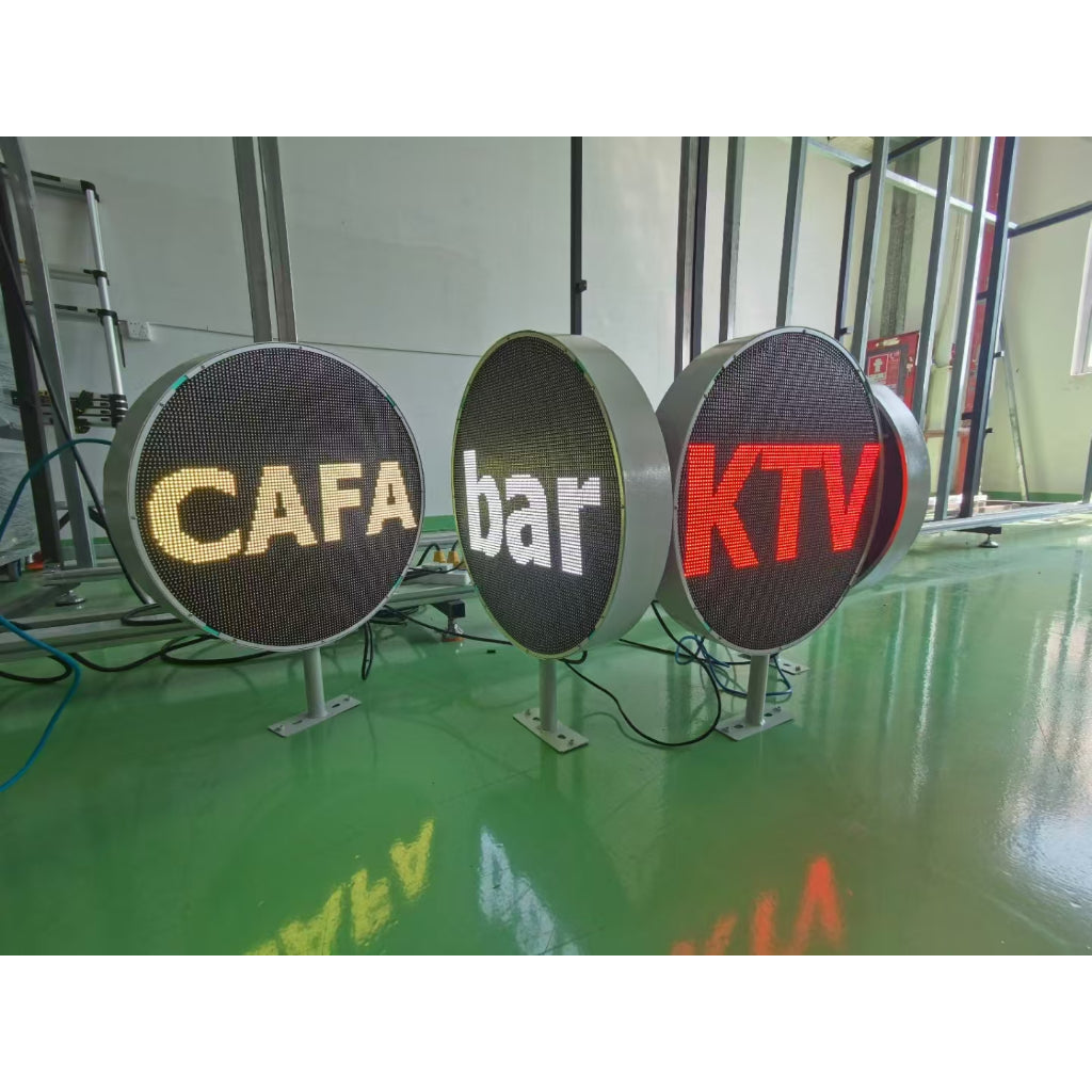 P5 LED Digital Round Signage / 50cm Diameter Circle / Waterproof for Outdoor Display Sign Signboard