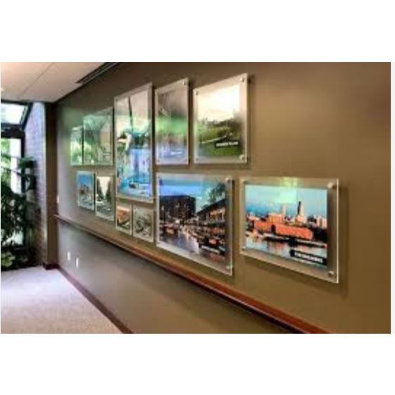 Big Size 3mm Wall Acrylic Frame w Bolt / Office Business Permit Certificate Document Poster Photo