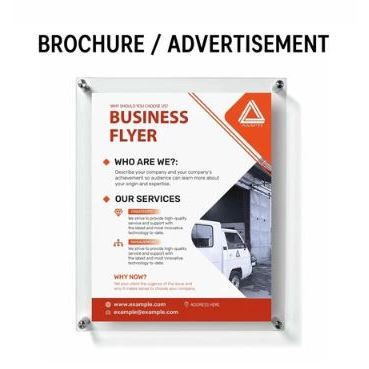 Big Size 3mm Wall Acrylic Frame w Bolt / Office Business Permit Certificate Document Poster Photo